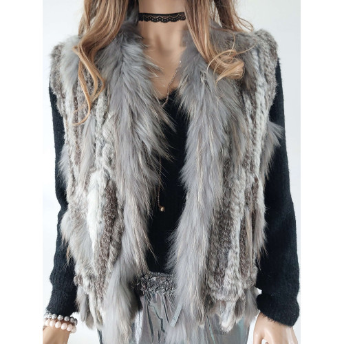 Kamizelka futro naturalne /Produkt Nowy / Bez Marki